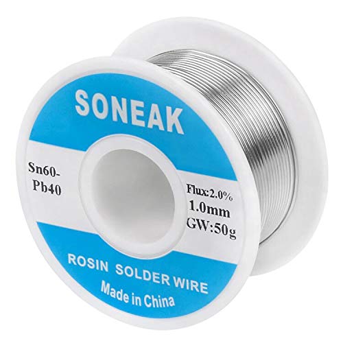 Soneak 6040 Tin Lead Solder With Rosin Core For Electrical Soldering 10Mm 50G