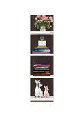 Mahaakaay Stairs Four Engineered Wood Wall Mount Shelf Racks And Shelves Book Shelf Decor Unit Wenge White