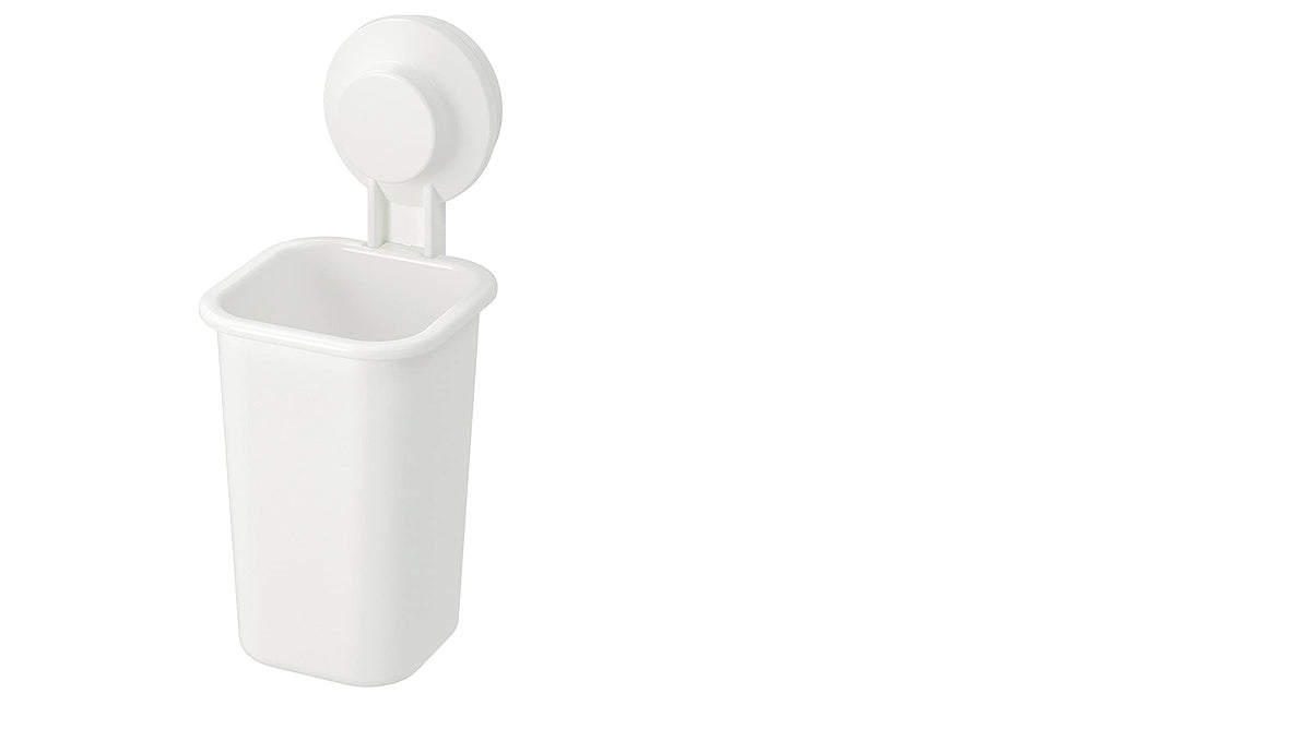 Ikea Plastic Tisken Toothbrush Holder With Suction Cup, White ( Pack of 1 )