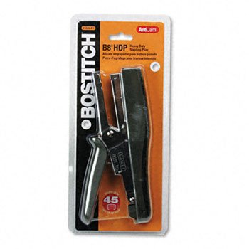 Stanley Bostitch B8 Heavy-Duty Plier Stapler Stapler,Plier,B8,Bk/Gy (Pack Of3)