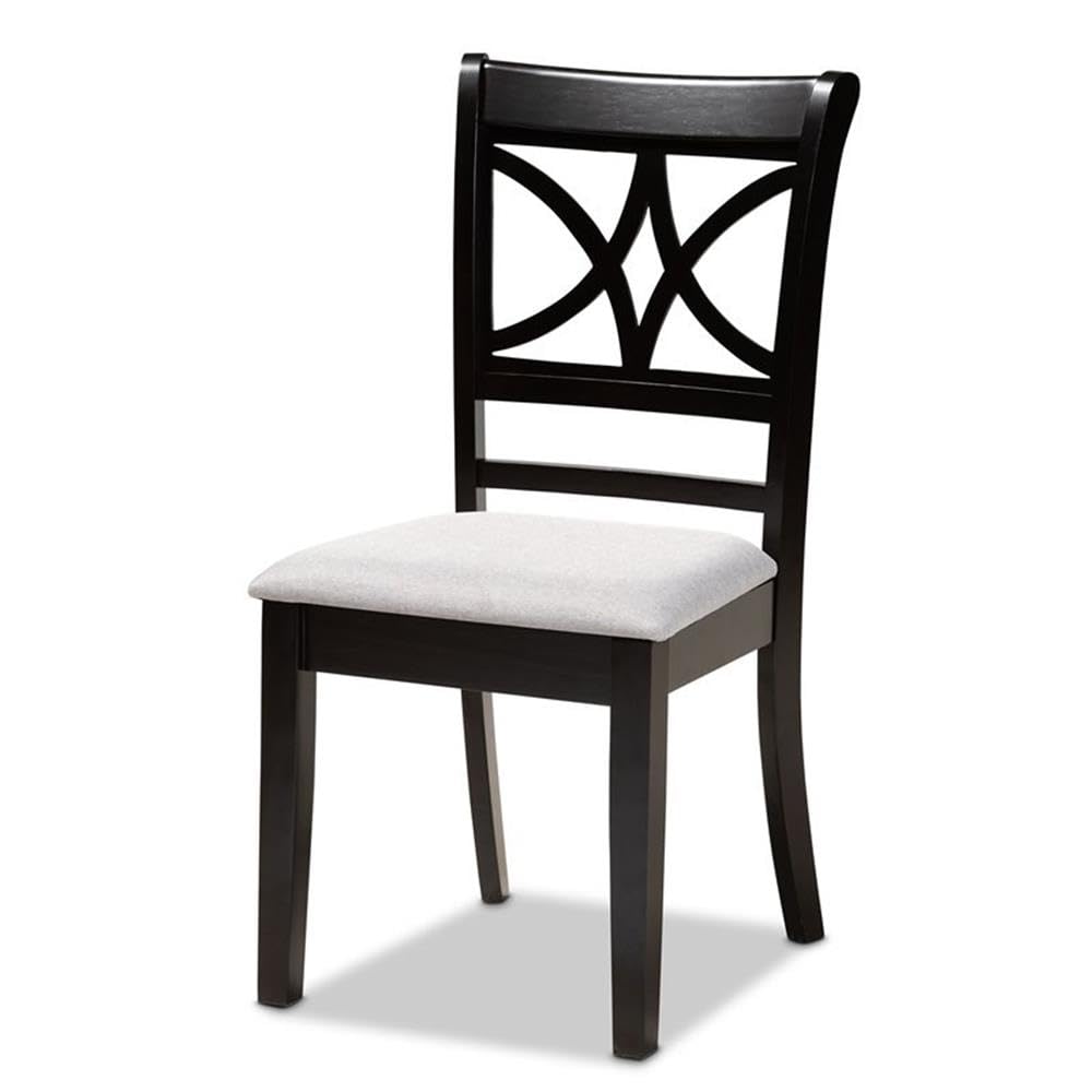 Baxton Studio Modern Grey and Espresso Brown 5-Piece Dining Set