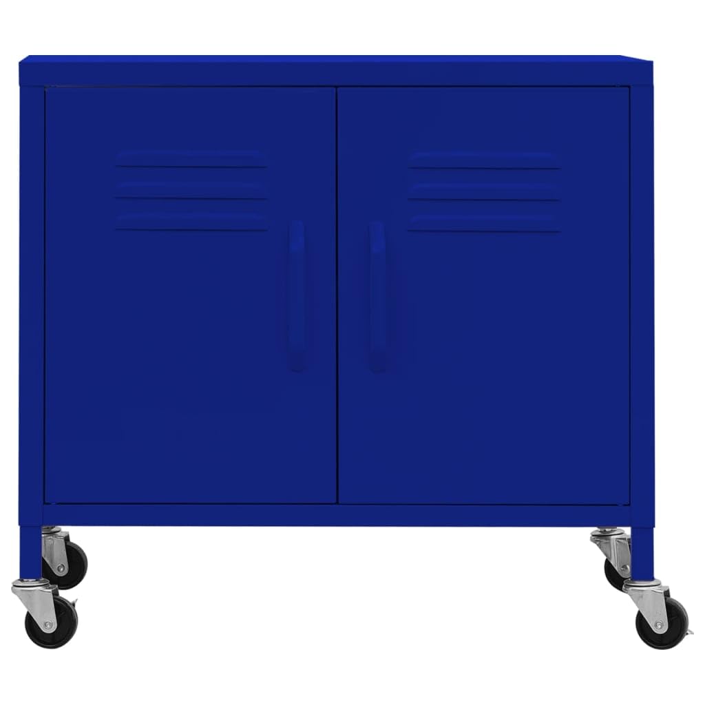 vidaXL Storage Cabinet Navy Blue 23.6&quot;x13.8&quot;x19.3&quot; Steel