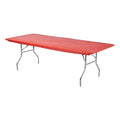 Kwik-Covers 6' Rectangular Plastic Table Covers 30' X 72' (6 Feet), Bundle Of 10 - Indoor Or Outdoor Fitted Table Covers For Banquet Tables (Red)