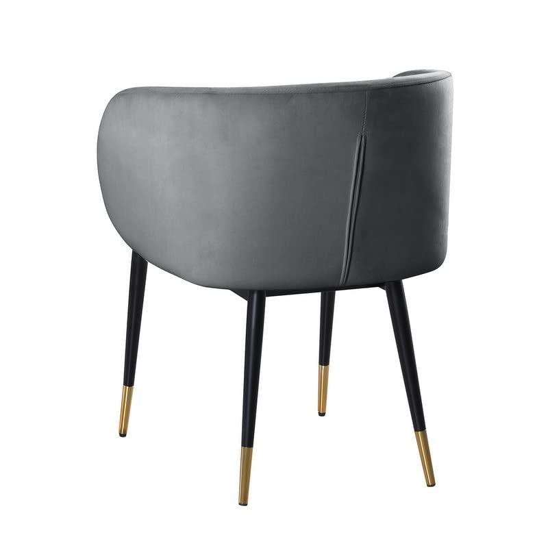 Best Master Furniture Rustic Velvet Upholstered Dining Chair Grey