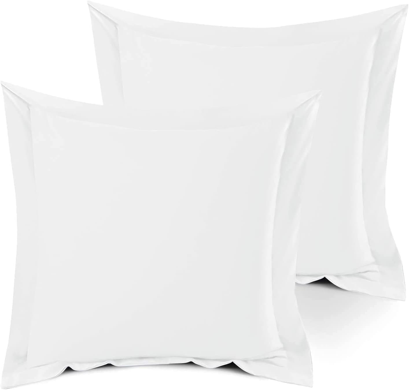 Precious Star Linen Pillow Shams Set Of 2 White European Square 26X26 Inch 600-Tc 100% Egyptian Cotton Pack Of 2 Euro White Sham