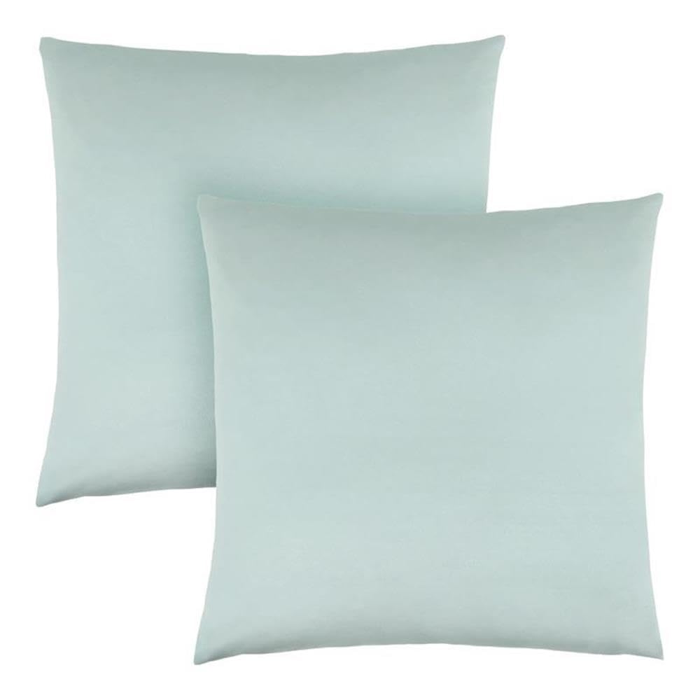 Monarch Specialties 9341, Set of 2, 18 X 18 Square, Insert Included, Decorative Throw, Accent, Sofa, Couch, Bedroom, Polyester, Hypoallergenic, Blue Pillow 18"X 18" Mint Satin 2Pcs, Green 2 Count