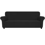 Znsayotx Oversized Super Stretch Couch Cover (91'-110'), New Striped Sofa Covers Comfortable & Durable, Dog Cat Pets Friendly Extra Large Spandex Sofa Slipcovers (Black Grey, Xl Sofa)