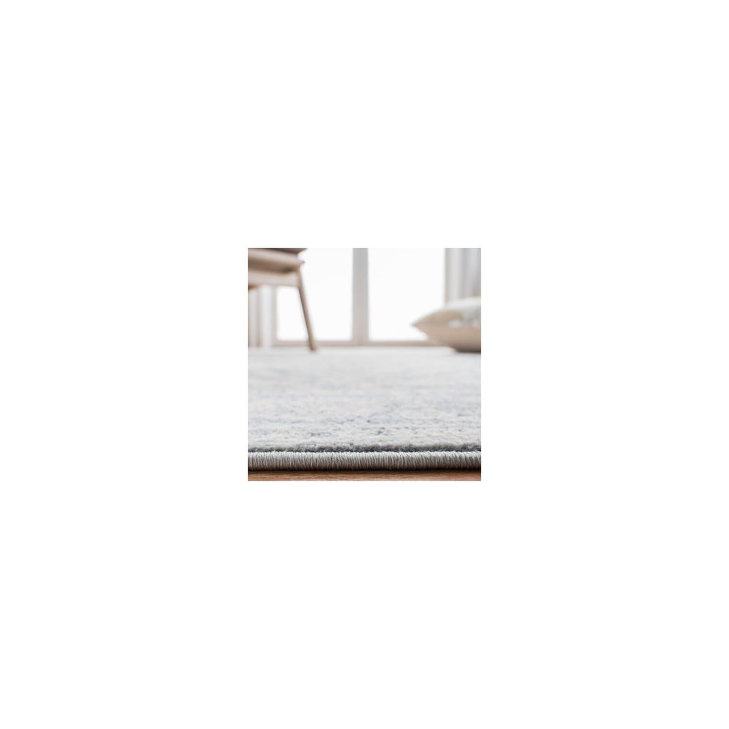 Safavieh Brentwood Collection Runner Rug - 2' X 22', Light Grey & Ivory, Medallion Distressed Design, Non-Shedding & Easy Care,