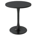 Kasinali 24 Inch Black Round Table Modern Dining Table Tulip Round Kitchen Table Mid Century Coffee Table For Living Room