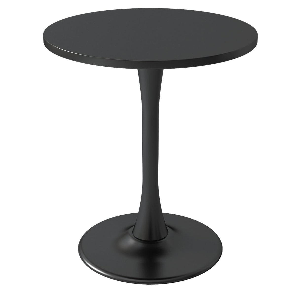 Kasinali 24 Inch Black Round Table Modern Dining Table Tulip Round Kitchen Table Mid Century Coffee Table For Living Room
