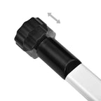 vidaXL Adjustable Aluminum Telescopic Boot Rack with Rods – Space-Saving Shoe Storage – Durable and Sturdy Design - Easy Assembly – Silver and Black