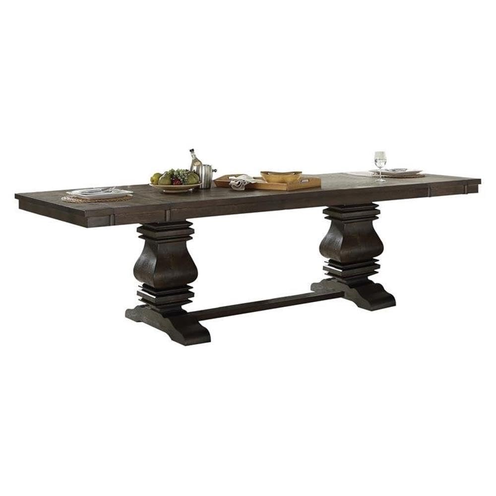 Acme Jameson Rectangular Wooden Dining Table with Extension Leaf in Espresso