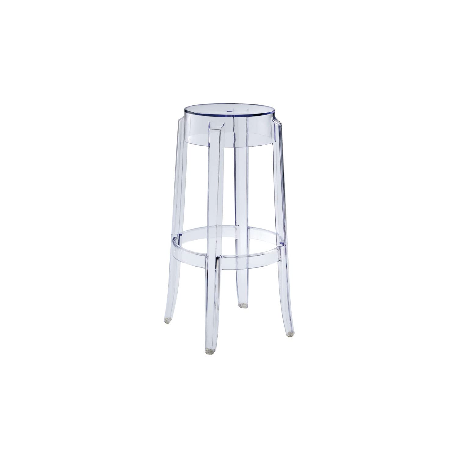 Commerical Seating Products RPC Clear Kage Backless Stool Chairs Clear/