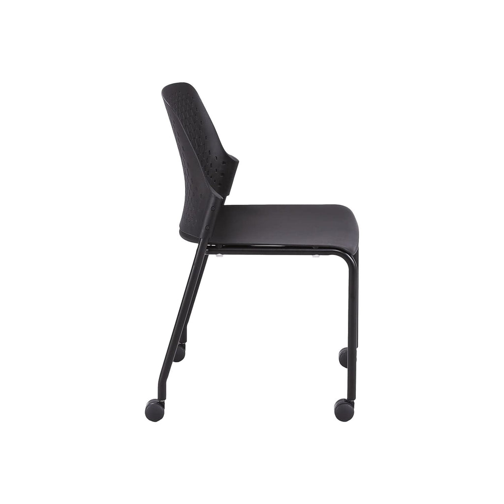 Safco Next Polypropylene Office Chair, Black, 4/Carton (4314BL)