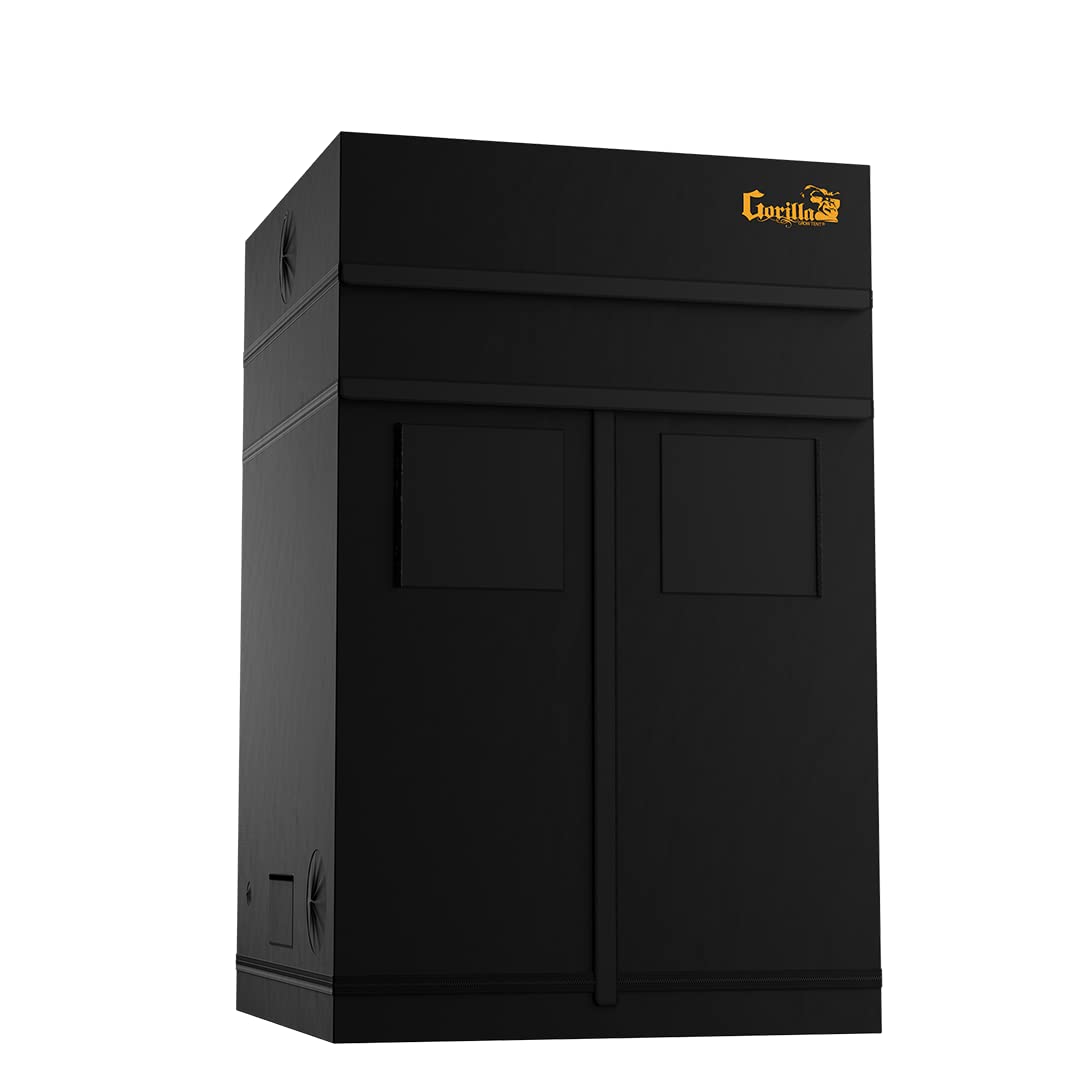 Gorilla Grow Tent 5X5, Tallest Height-Adjustable, Industrial-Strength Thickest Canvas With Ez Clean Diamond Reflective Interior,