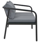 vidaXL 2-Seater Patio Sofa in Dark Gray Aluminum with Light Gray Polyester Cushions - Lightweight, Weather Resistant and Comfortable for Gardens, Patios or Balconies