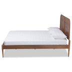 Baxton Studio Kassidy Classic and Traditional Walnut Brown Finished Wood King Size Platform Bed
