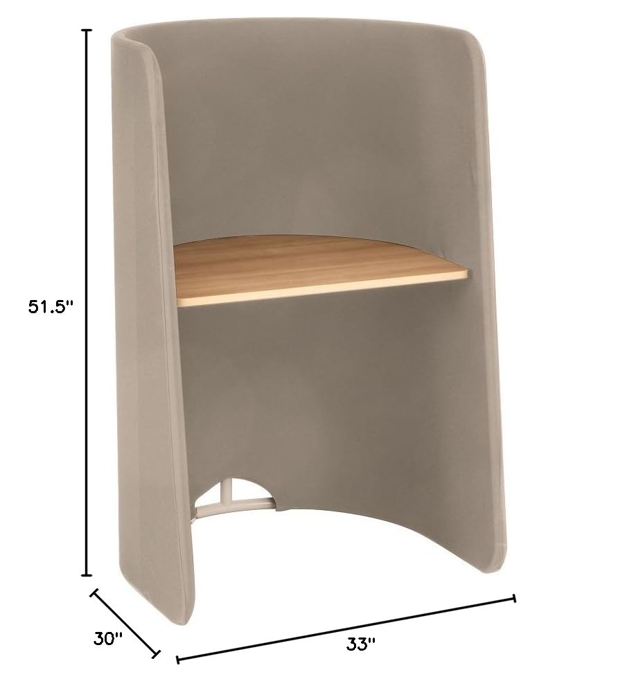 Safco Roam Personal Workstation, Tan, 33"W X 30"D X 51.5"H