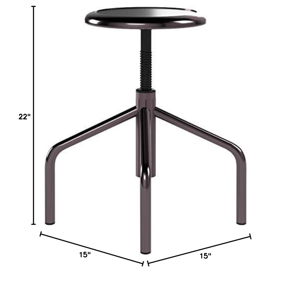 Safco Products 6669 Diesel Low Base Stool Without Back, Pewter