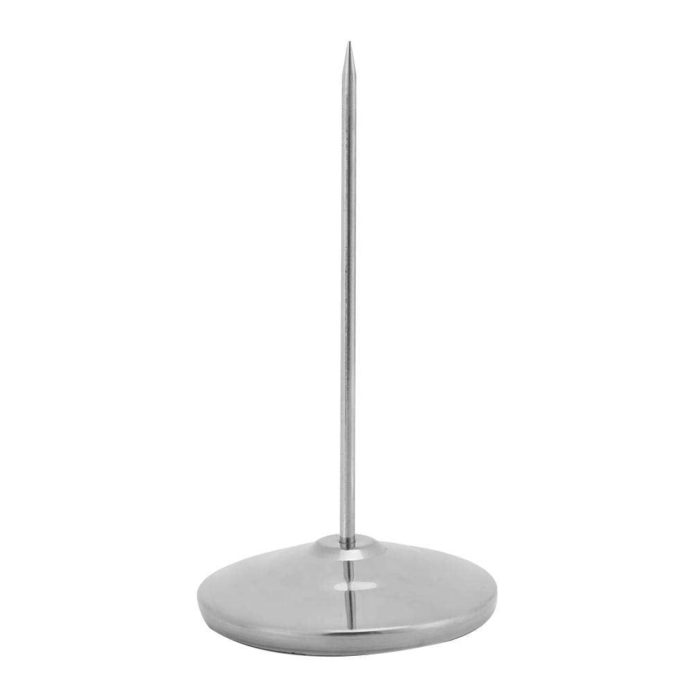 Desk Straight Rod Paper Holder Stainless Steel Memo Receipt Bill Note Holders Silver For Home Office Restaurant Bar