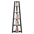 Convenience Concepts Newport 5 Tier Corner Bookcase, Espresso