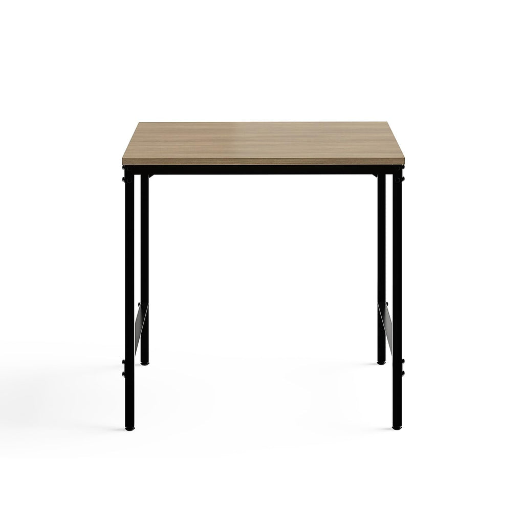 Safco Sleek Neo Walnut Study Desk Sturdy Metal Legs Made in The USA.