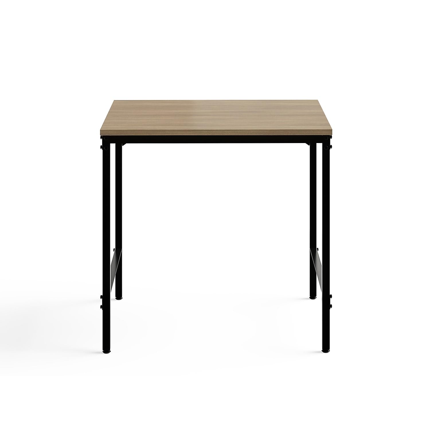 Safco Sleek Neo Walnut Study Desk Sturdy Metal Legs Made in The USA.