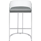 Coaster Furniture Acrylic Back Bar Stools Grey and Chrome (Set of 2) 183406