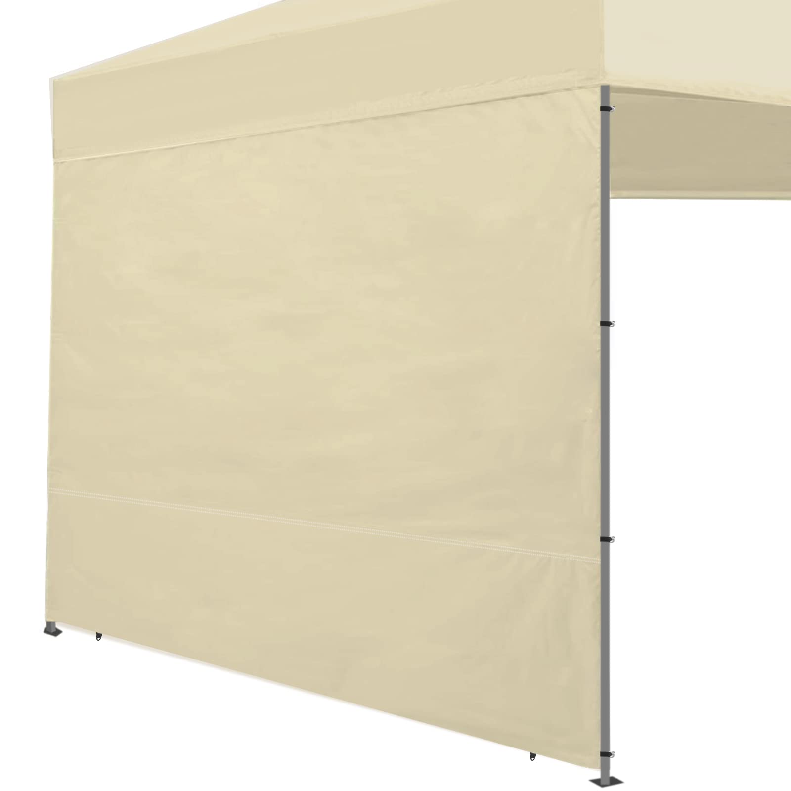 Joramoy Instant Sunwall For 10X10 Pop Up Canopy, Canopy Walls 10X10 For Outdoor Instant Canopies,1 Pack Sidewall Only (Beige)