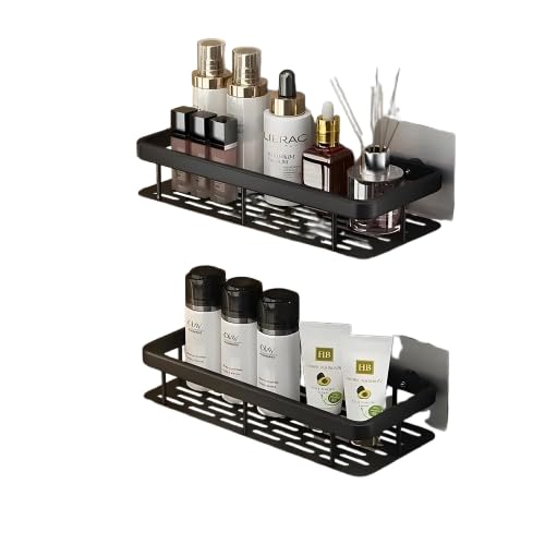 Mnstad Multipurpose SelfAdhesive Aluminium Bathroom Wall Mounted Storage Organizer Shelf Holder Rack Bathroom Accessories
