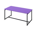 Lilola Home GT 3 Piece Violet Carbon Fiber Wrap Coffee Table and End Table Set