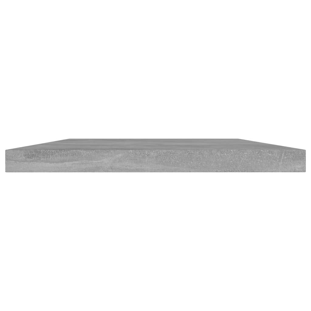 vidaXL Modern Bookshelf Boards, Pack of 4, Concrete Gray, Durable Engineered Wood, Simple Maintenance, Versatile Use, 15.7&quot;x7.9&quot;x0.6&quot;