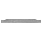 vidaXL Modern Bookshelf Boards, Pack of 4, Concrete Gray, Durable Engineered Wood, Simple Maintenance, Versatile Use, 15.7"x7.9"x0.6"