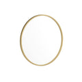 Flash Furniture Julianne Large Round Wall Mirror - Gold Circle Accent Mirror - 24' Vanity Mirror - For Bathroom, Vanity, Entryway, Dining Room, & Living Room
