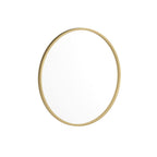 Flash Furniture Julianne Large Round Wall Mirror - Gold Circle Accent Mirror - 24' Vanity Mirror - For Bathroom, Vanity, Entryway, Dining Room, & Living Room