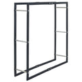 vidaXL Black Steel Firewood Rack - Durable, Heavy-Duty Storage for Firewood, Perfect for Fireplace and Log Burner