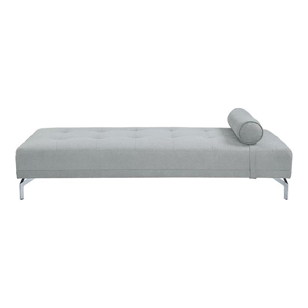 Acme Quenti Sofa Bed with Pillow in Gray Melange Velvet