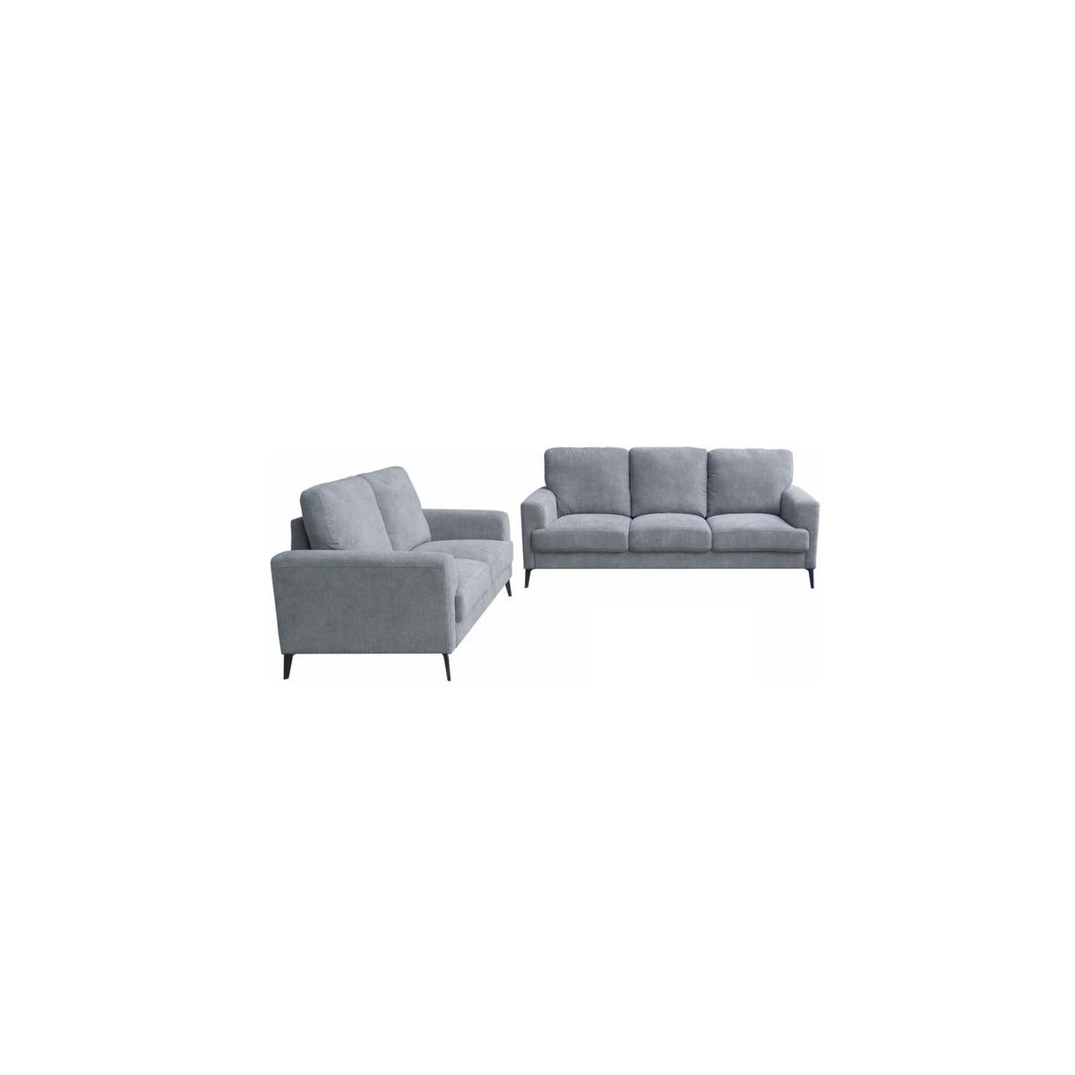 Jackson Gray Fabric Sofa Loveseat Living Room Set