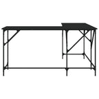 vidaXL Desk Computer Table Furniture for Home Office Black Engineered Wood