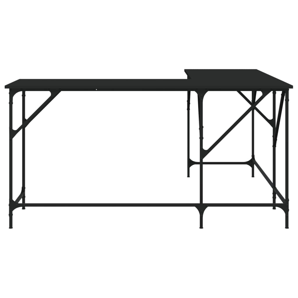 vidaXL Desk Computer Table Furniture for Home Office Black Engineered Wood