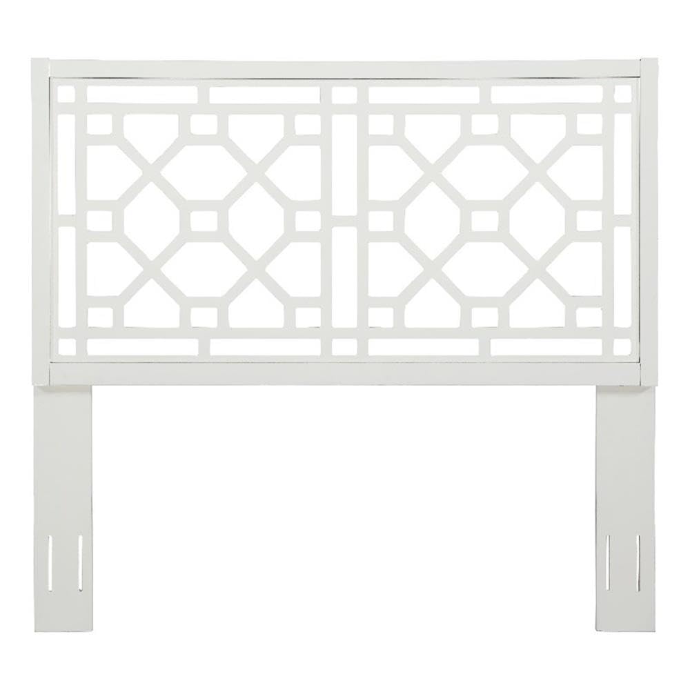 Comfort Pointe Thomas Chippendale White Wood Headboard - King