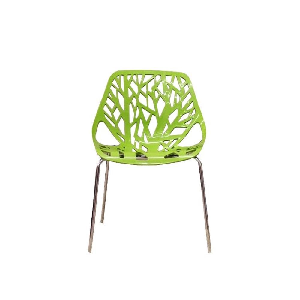 Baxton Studio Modern Birch Sapling Green Finished Plastic Dining Chair