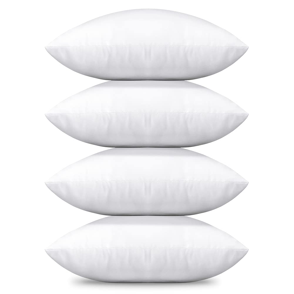 Otostar 20X20 Inch Throw Pillow Inserts Set Of 4 Premium Bedding Pillow Inserts Square Indoor Decorative Throw Pillows Form Pill