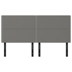 vidaXL 4X Headboards Home Indoor Bed Accessory Bedroom Upholstered Headboard Bed Header Furniture Dark Gray 35.4"x2"x30.7"/34.6" Fabric
