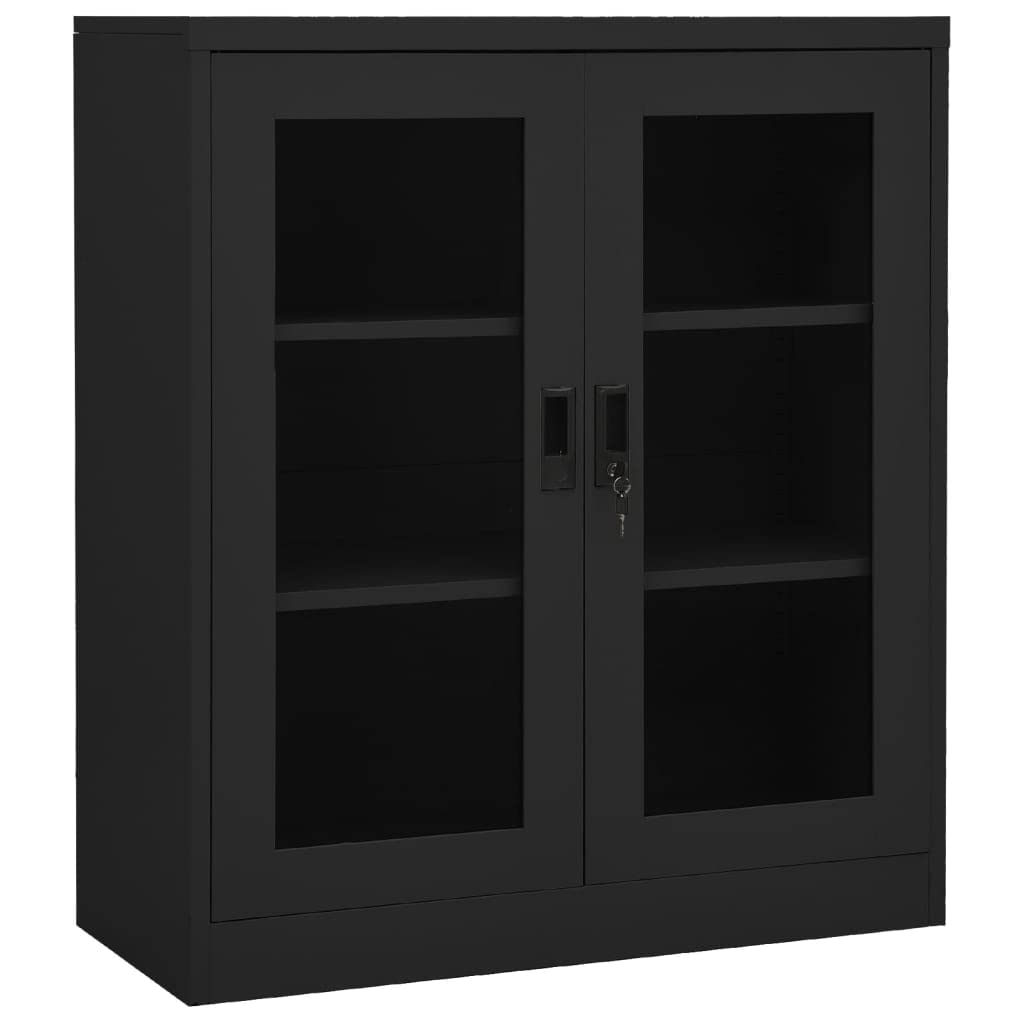 vidaXL Office Cabinet Anthracite 35.4&quot;x15.7&quot;x41.3&quot; Steel