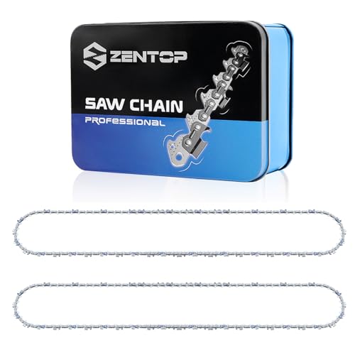 Zentop 24 Inch Chainsaw Chain 2 Pack - 3/8' Pitch, 050' Gauge, 84 Drive Links For Husqvarna Echo Makita Poulan And More