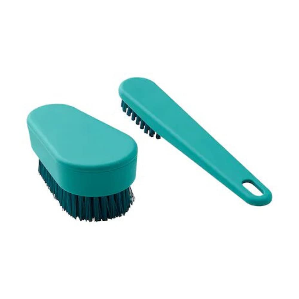 IKEA PEPPRIG Scrubbing Brush, Made of Polypropylene Plastic Handle and Polyester Bristles (Set of 2), Blue