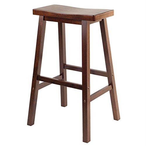 Ergode Harrington Drop Leaf High Table Set | Solid Wood | Walnut Finish | 39.37' W x 31.5' D x 36.22' H | Includes 2 Stools | Fully Assembled (94349-VV)