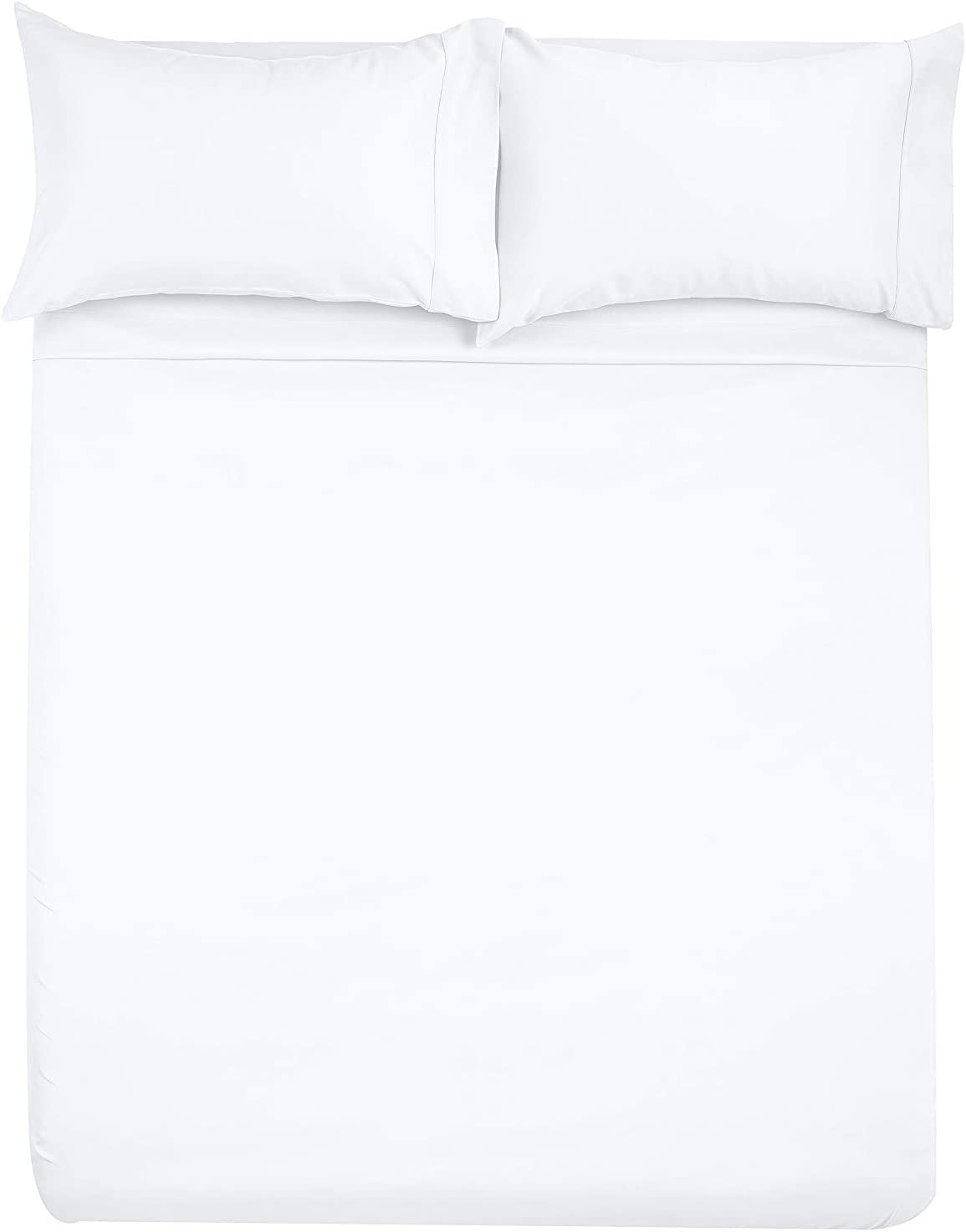 Microfiber Rv Sheet Sets, 72X75 Short King, White Solid, Bed Sheets For Campers, Rv'S & Travel Trailers Easy Fit Mattress Up To
