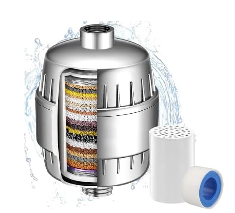 ZGMEH 20 Stage Shower Head Filter - 1 Cartridges,Hard Water Filter,99% Remove Chlorine, Fluoride,Heavy Metals and Harmful Impuri